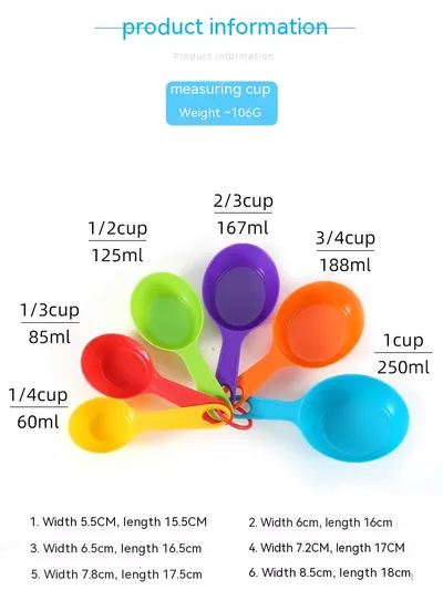 Baking Tool Plastic Plastic Measuring Spoon Measuring Cup Set