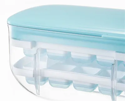 Ice Cube Tray With Storage Box Quick Demould Ice Cube Moulds Lazy Ice Maker For Cocktail Whiskey Bar Kithcen Tools Accessories