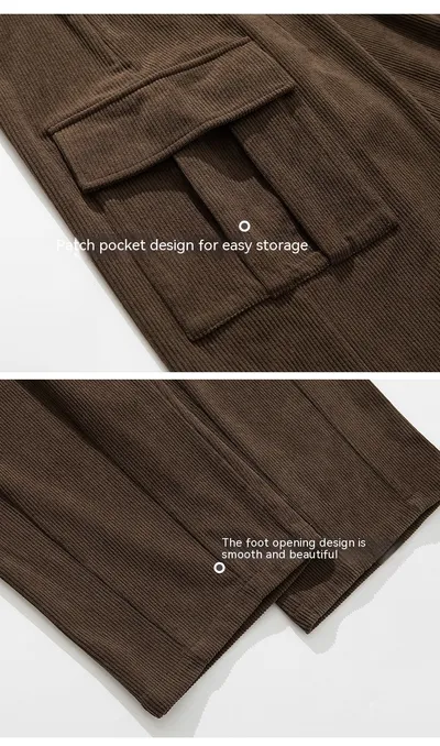 Japanese Corduroy Casual Pants Men