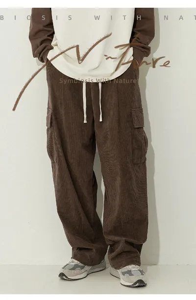 Japanese Corduroy Casual Pants Men