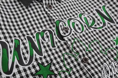American Contrast Color Stitching Long-sleeved Shirt Men