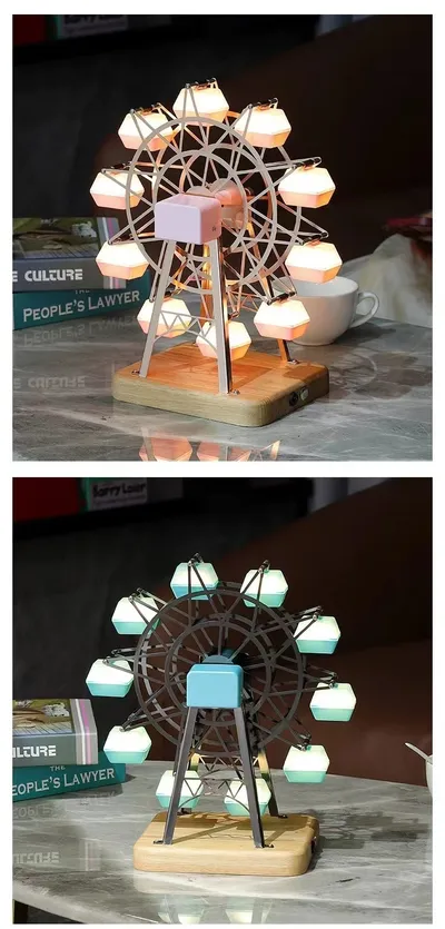 Ferris Wheel Home Decorative Creative Small Night Lamp Rotating Atmosphere Lamp