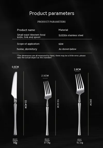 Retro Design Small Waist Knife, Fork And Spoon