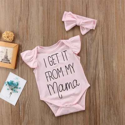 Baby Romper Hair Band 2-piece Set