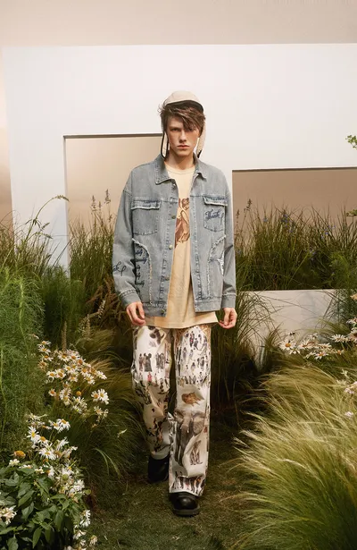 Cat Beard Stitching Loose Lapels Coat American Fashion Brand