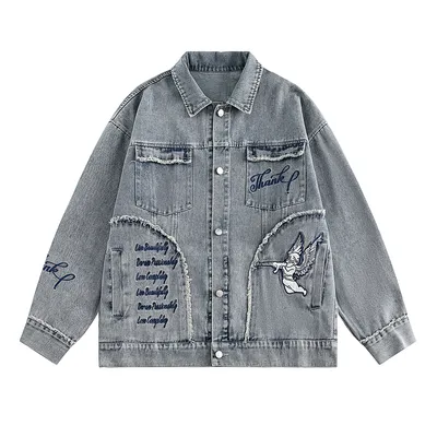 Cat Beard Stitching Loose Lapels Coat American Fashion Brand