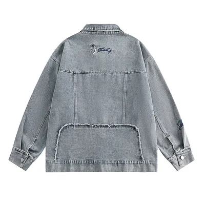 Cat Beard Stitching Loose Lapels Coat American Fashion Brand