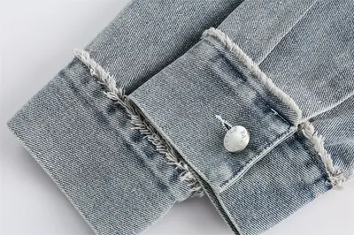 Cat Beard Stitching Loose Lapels Coat American Fashion Brand