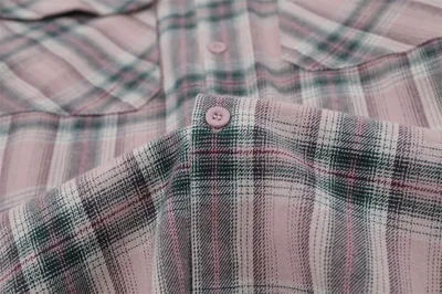 Plaid Long Sleeve Shirt Men's Sleeve Detachable Two-way Wear
