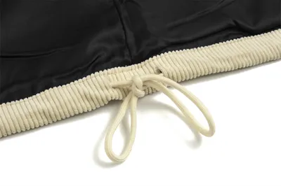 American Street Embroidered Letters Loose Jacket Coat
