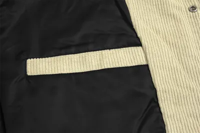 American Street Embroidered Letters Loose Jacket Coat