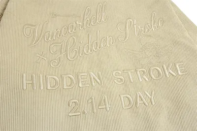 American Street Embroidered Letters Loose Jacket Coat