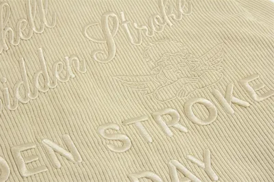 American Street Embroidered Letters Loose Jacket Coat