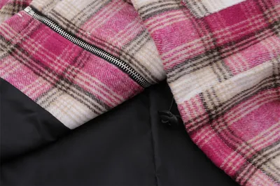 Embroidered Plaid Coat For Men