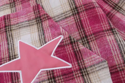 Embroidered Plaid Coat For Men