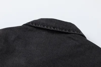 National Fashion Niche Butterfly Patch Cat Beard Denim Coat