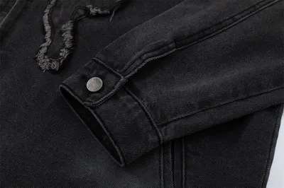 National Fashion Niche Butterfly Patch Cat Beard Denim Coat