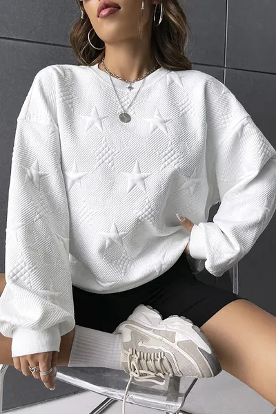 Casual Loose Round Neck Pullover Women