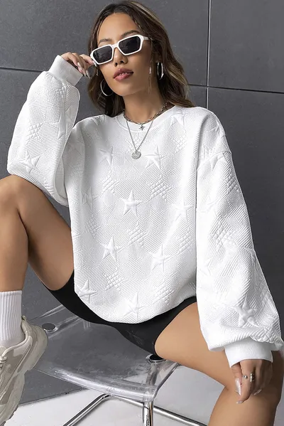 Casual Loose Round Neck Pullover Women