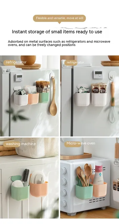 Magnetic Wall Hanging Storage Box Kitchen Storage