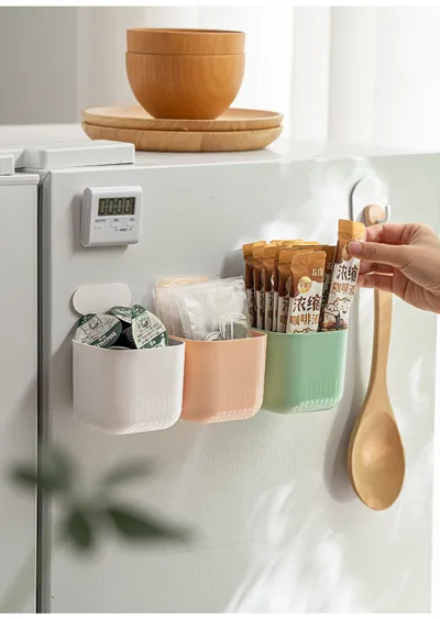 Magnetic Wall Hanging Storage Box Kitchen Storage