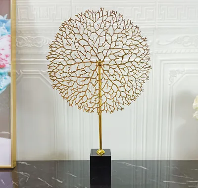 European Entry Lux Metal Sea Tree Coral Decoration Living Room Entrance Crafts Display