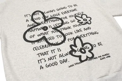 English Letters Printed Hoodie Men