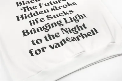 English Letters Printed Hoodie Men