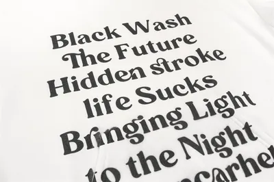 English Letters Printed Hoodie Men