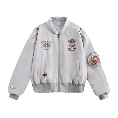 Lapel Baseball Uniform Jacket Men