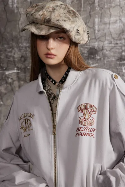 Lapel Baseball Uniform Jacket Men