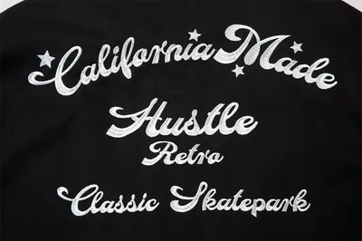 Embroidered Letters Loose Jacket Men