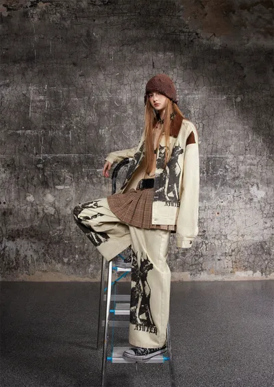 Fashion Printed Jacket Coat Men
