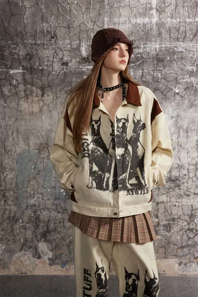 Fashion Printed Jacket Coat Men