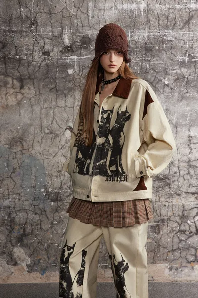 Fashion Printed Jacket Coat Men