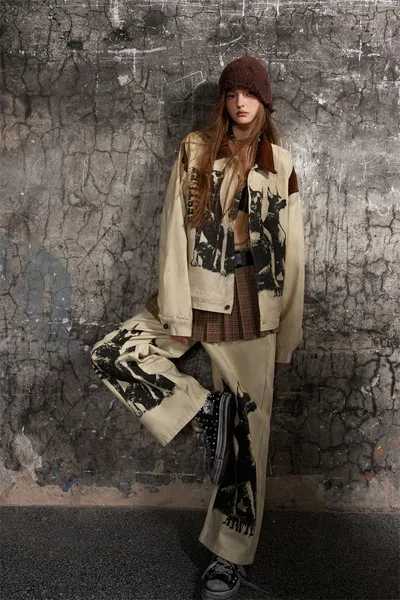 Fashion Printed Jacket Coat Men