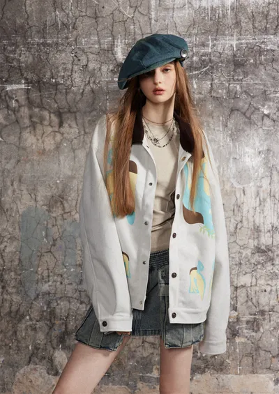 Stitching Contrast Color Jacket Men