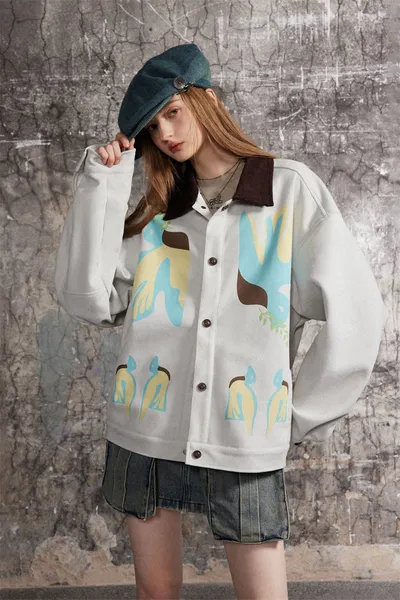 Stitching Contrast Color Jacket Men