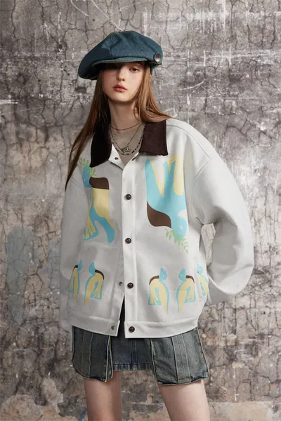 Stitching Contrast Color Jacket Men