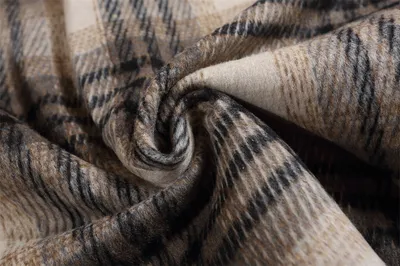 Fashion Checked Woolen Coat Men