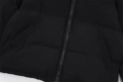 Printed Stand Collar Cotton-padded Coat Men