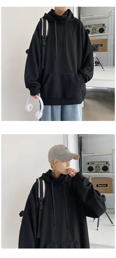 American Turtleneck Hooded Sweater Men