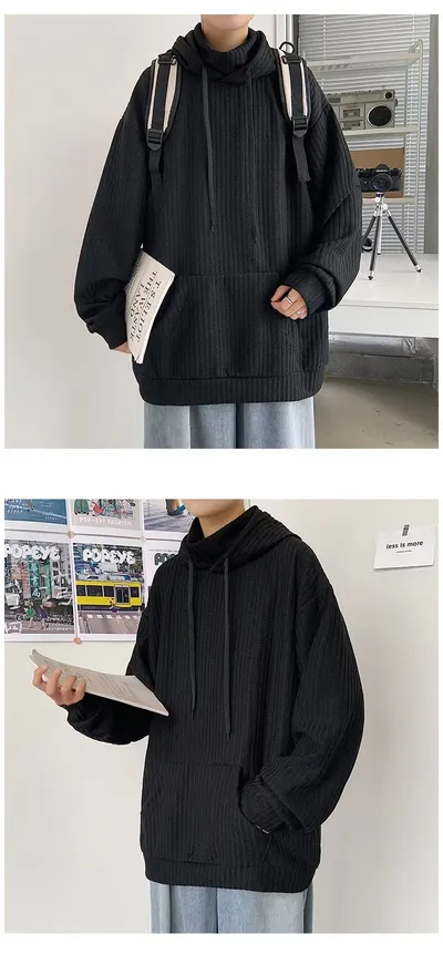 American Turtleneck Hooded Sweater Men