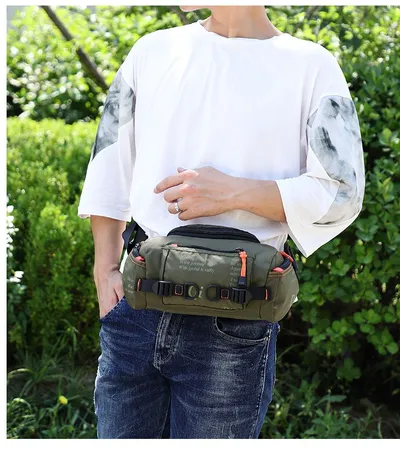 Men's Multi-functional Shoulder Crossbody Outdoor Sports And Casual Biking Mountain Climbing Large Capacity Waist Bag