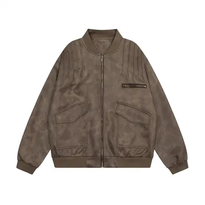 American Retro Workwear Baseball Uniform Jacket Men