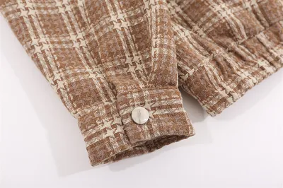 American Plaid Jacket Men's Baseball Uniforms Lapel PU Leather