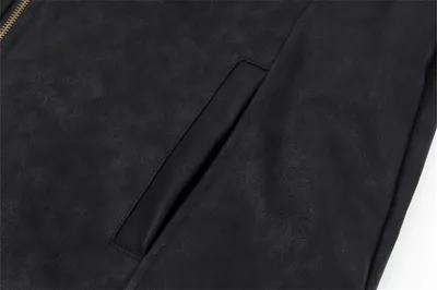Season Loose American Street Windproof Zipper Decorations Leather Jacket