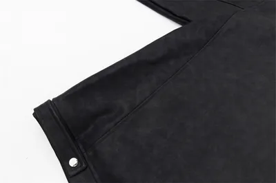 Season Loose American Street Windproof Zipper Decorations Leather Jacket