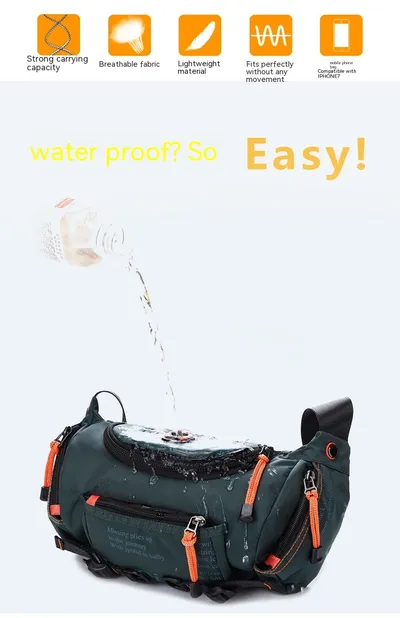 Men's Multi-functional Shoulder Crossbody Outdoor Sports And Casual Biking Mountain Climbing Large Capacity Waist Bag