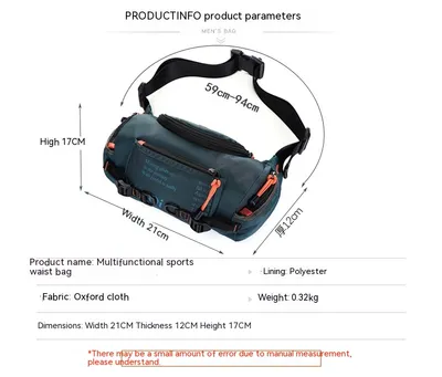 Men's Multi-functional Shoulder Crossbody Outdoor Sports And Casual Biking Mountain Climbing Large Capacity Waist Bag